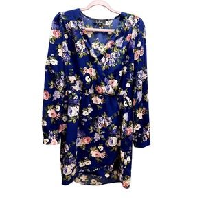 Lulu’s That's A Wrap Floral Mini Dress in Honey Punch, Size M, EUC